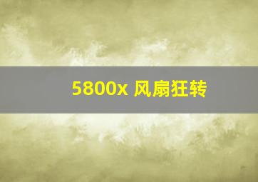 5800x 风扇狂转